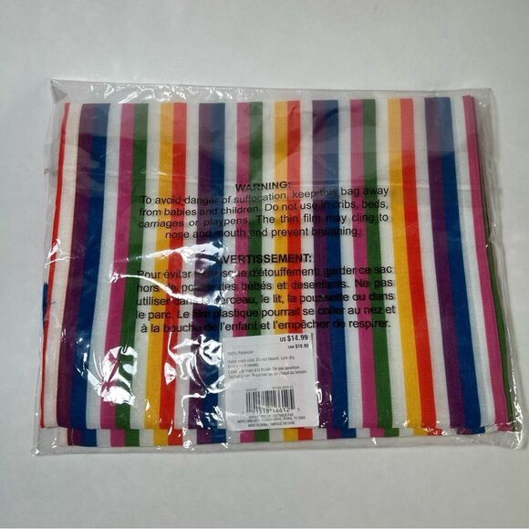 New Sealed Table Runner 72”x12” Multicolored Blue Fringe - Picture 4 of 4